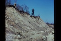 Looking up the Bluff Road bluffs